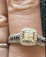 Zájímavý prsten zlato 14k s diamanty 0,72 ct 